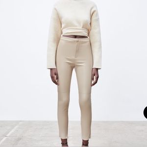 Zara Faux Leather Leggings High Rise